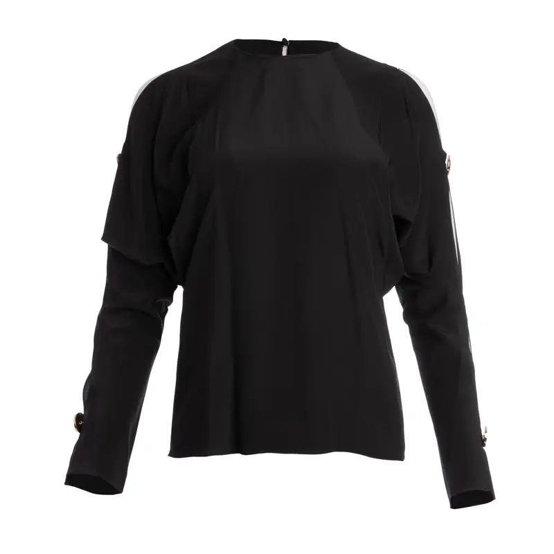 Preowned Black batwing sleeve blouse 1