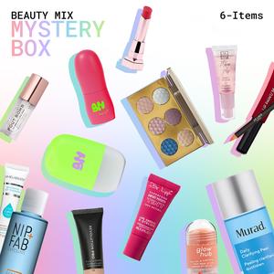 Mystery Beauty Box - Beauty Mix, 6 Items including Eyeshadows, Primer, Blush and Lip Stick