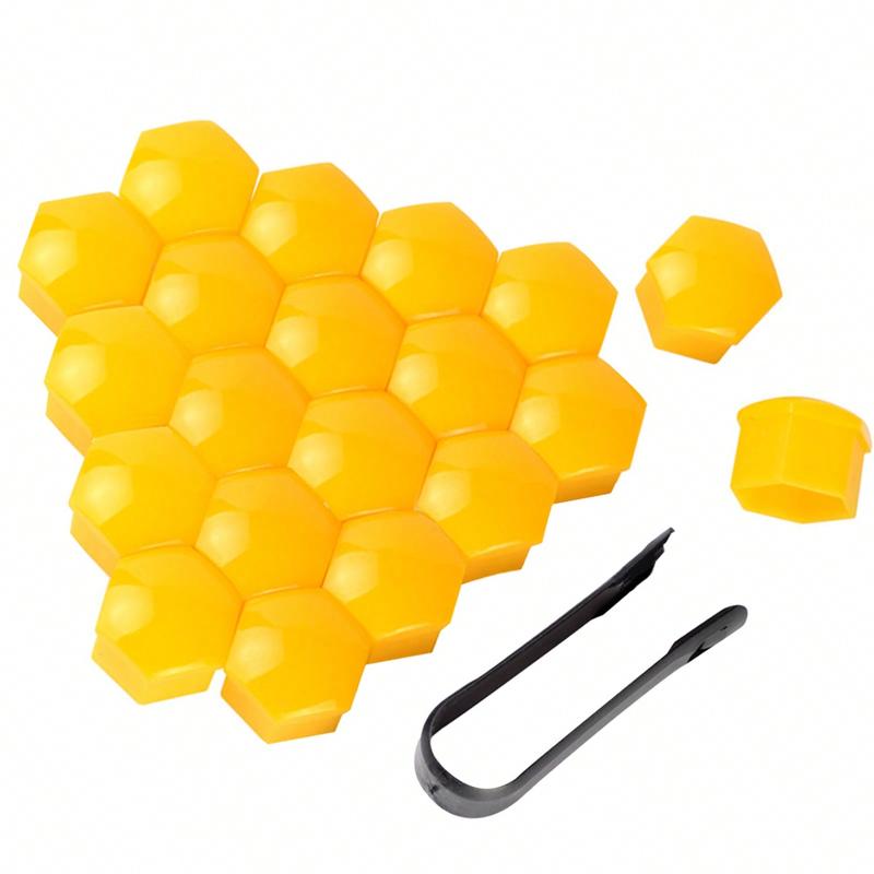 20Pcs Car Wheel Nut Caps Anti-Rust Auto Hub Screw Protection Covers Car Tire Screw Caps Nut Bolt Covers Auto Exterior 17mm/19mm/21mm 8