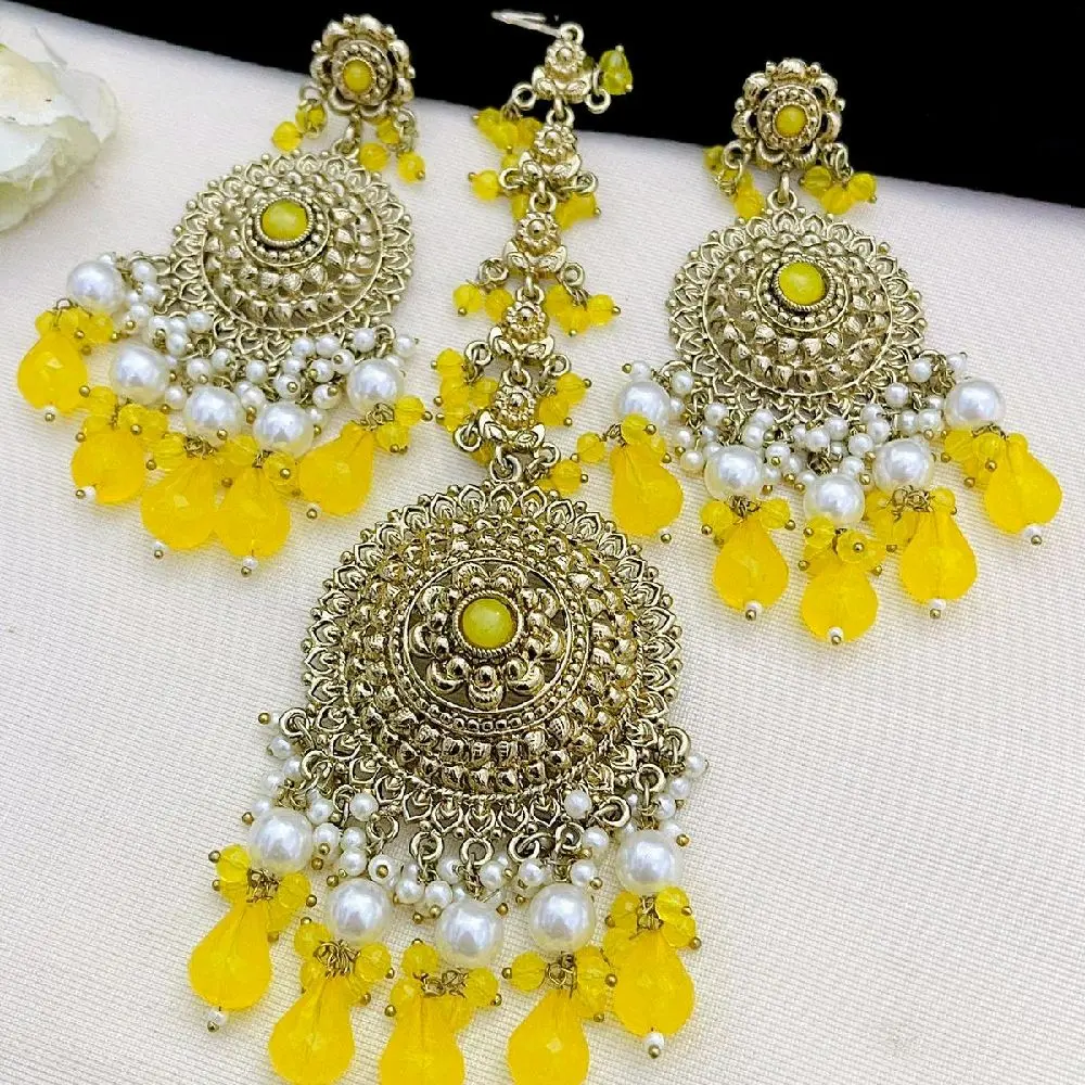 Premium Quality Punjabi Traditional Style Earring Tikka Set