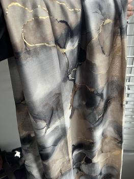 Product Review of Soft Marble Effect Scarf - Cotton Blend, Foiled Pattern and Frayed Edges scarves women from S**9 1