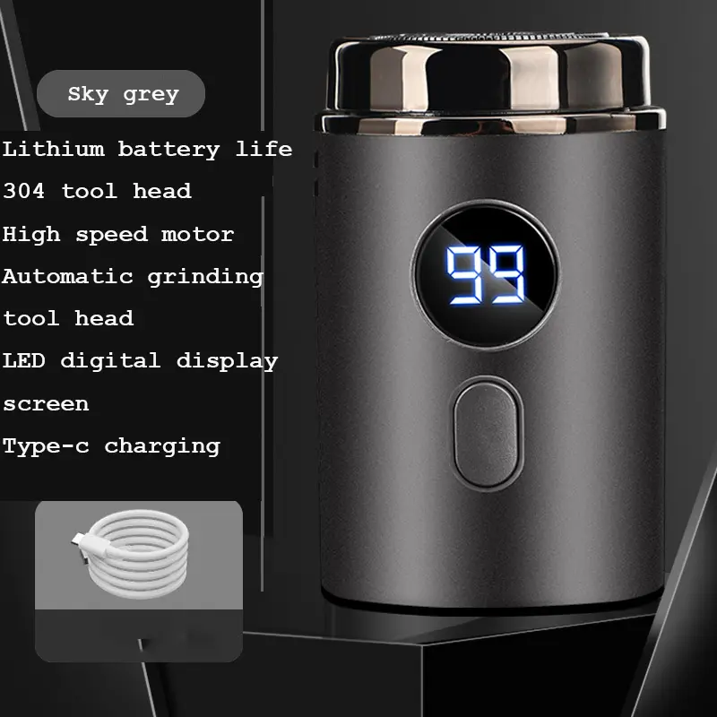 Product Introduction of Mini Electric Shaver, Travel Shaver, IPX7 waterproof wireless portable shaver, Type-C rechargeable, home comfort Mini shaver 2