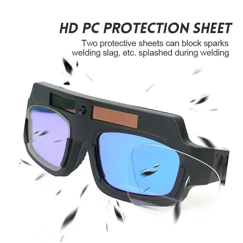 Solar Automatic Dimming Welding Glasses - Anti-Glare, Eye Protection Goggles 1