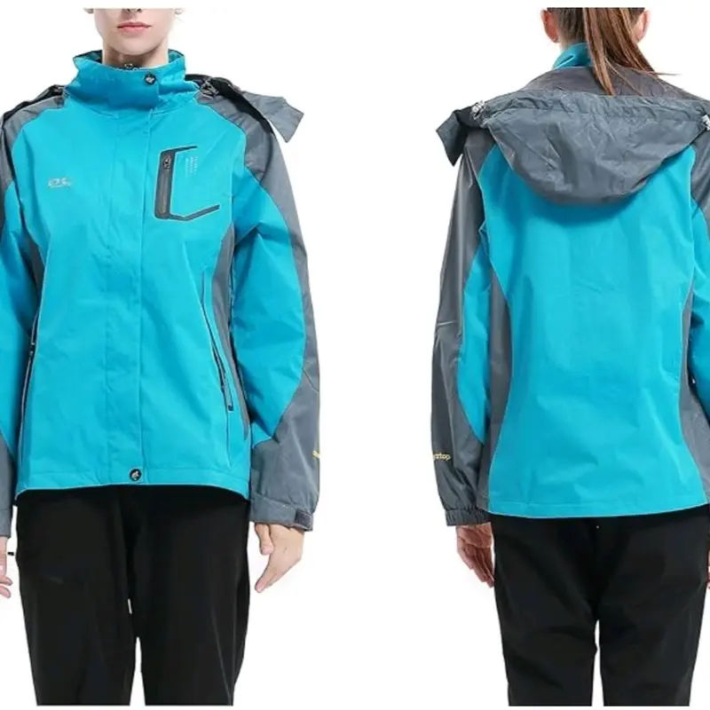 Women's Lightweight Waterproof Rain Jacket for Hiking and Outdoor Activities - Comfort, Tops, Long Sleeve, Coats, Outerwear, Casual, Womenswear 2