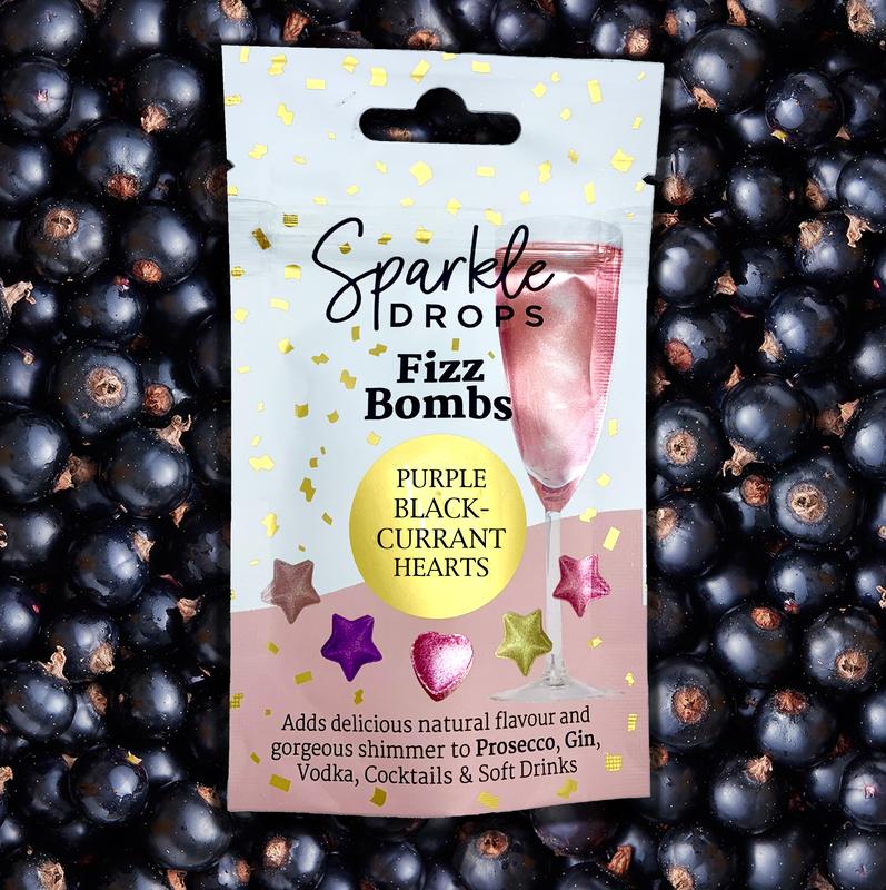 Sparkle Drops Halloween Bundle - Peach, Violet & Lime Syrups with Blackcurrant Heart Fizz Bombs for Drinks-Prosecco, Gin, Vodka, Cocktails & Mocktails - 44 Servings. (Dairy Free, Fruity, Low Fat, Natural Flavours) Sweet Beverage edible glitter 6