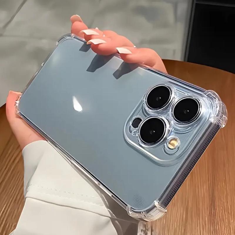 Luxury Clear iPhone Case with Camera Lens Protection for iPhone 14 Pro/Pro Max/15 Pro/Pro Max/16 Pro/16 Pro Max- Handheld Accessories - Cover 3
