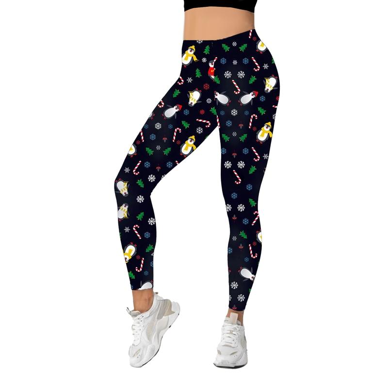 NetSetUK Women's Christmas Novelty Print Legging Xmas Print Fitness Running Yoga for Ladies Plus Size 4