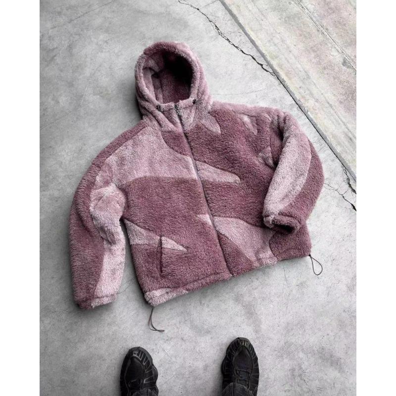 American fashion cute style color oversized jacket women's fashion loose Harajuku long sleeved warm zipper cardigan clothes men 8