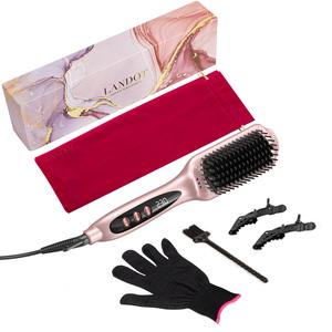 LANDOT Negative Ion Ceramic Heated Straightening Brush