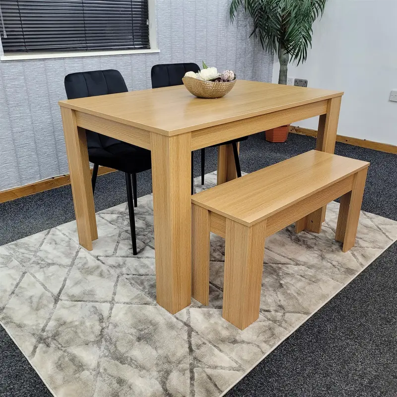 Dining Table Set with 2 Chairs Dining Room and Kitchen table set of 2, and Benches 0
