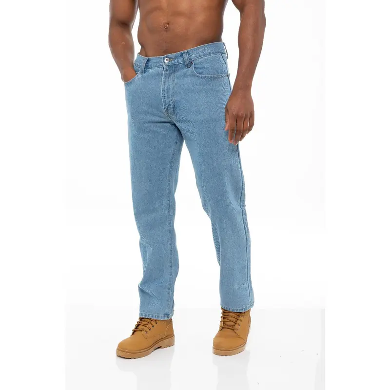 Mens Stone Wash Classic Denim Jeans BCB | Blue Circle Designer Menswear 1