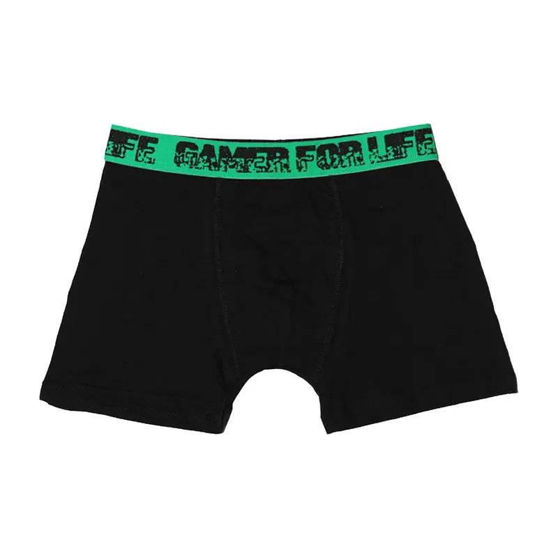 Gamer Kids Boxer Trunks - 5 Pack - "Gamer for Life" Jacquard Waistband - Graffiti Waistband Design Underwear - 95% Cotton, 5% Elastane - Size 5-13 Years 6
