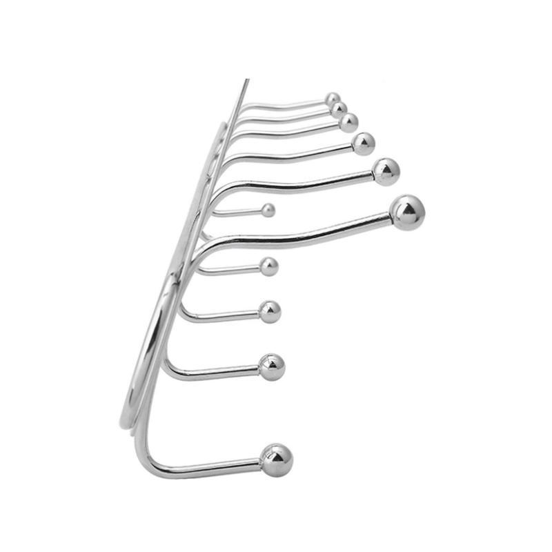 8/10/12X Over The Door Hooks Chrome Washroom Coat Hanger Clothes Towel Storage Rack Silver Strong Hangers Organiser Steel 2