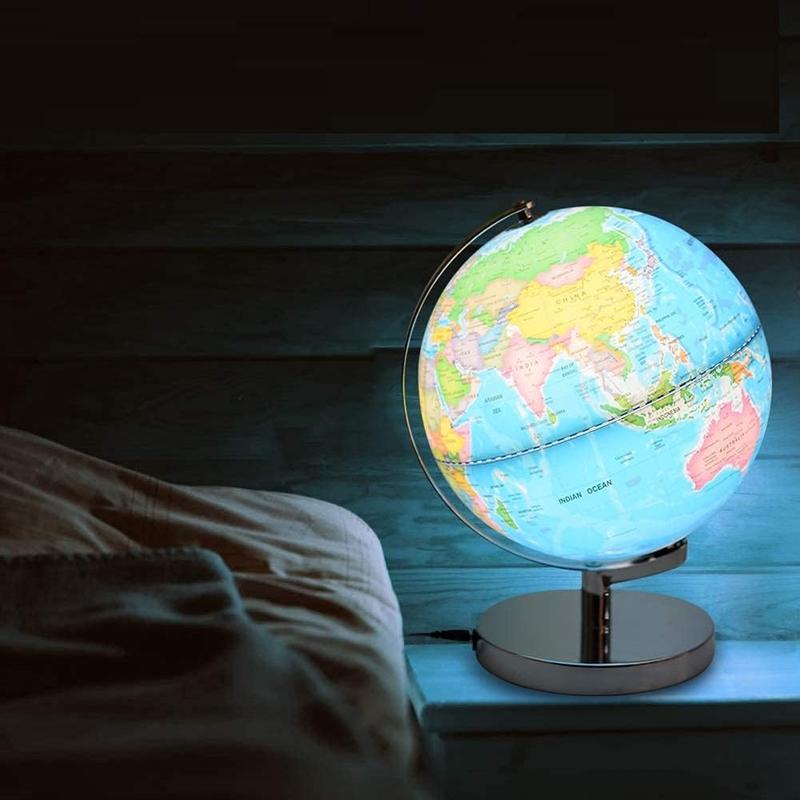 14.16cm Rotating Student HD World Globe Geography Educational Decoration Children Learn Globe World Earth Map Teaching Aids 3