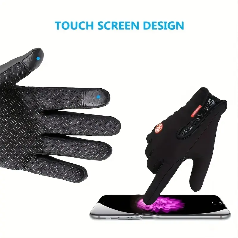 1 Pair Premium Winter Gloves - Waterproof, Windproof, Thermal Insulation, Touchscreen Compatible, and Anti-Slip - Ideal for Outdoor Activities, Skiing, Snowboarding, and Gift Giving 1