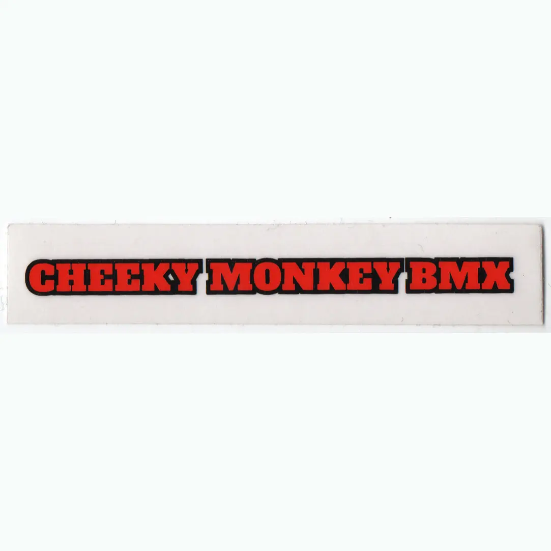 Cheeky Monkey BMX Sticker / Decal - Red