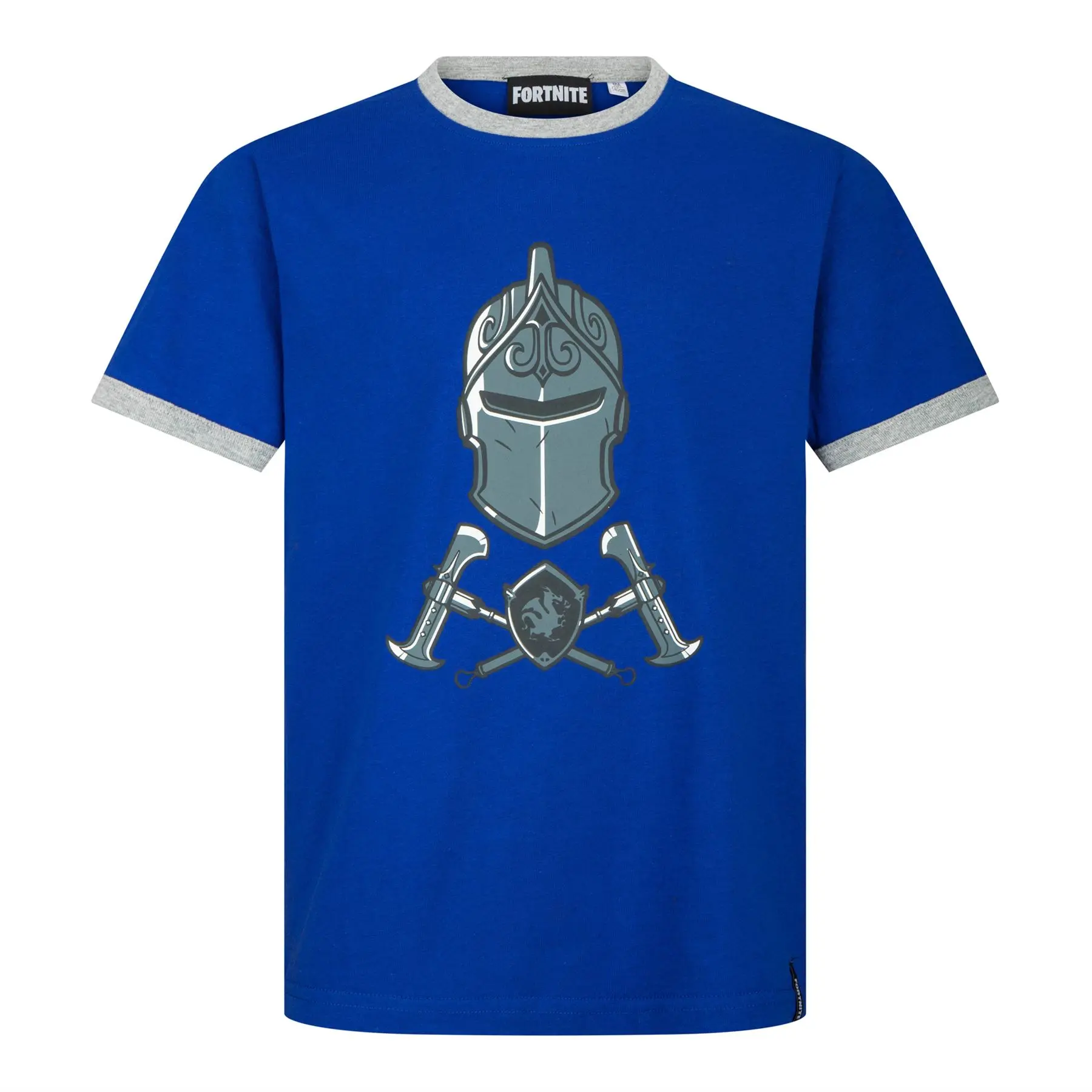 FORTNITE | Toys & Gamers | KNIGHT | Blue | Short Sleeved | Unisex Kids | Crew | Gaming Cotton T-Shirt Sizes 10 - 14 Years