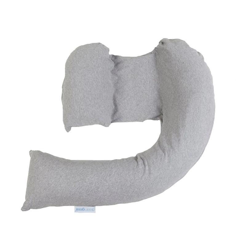 Dreamgenii Support and Feeding Pillow Spare Cover  - Grey Marl Cotton Jersey 1
