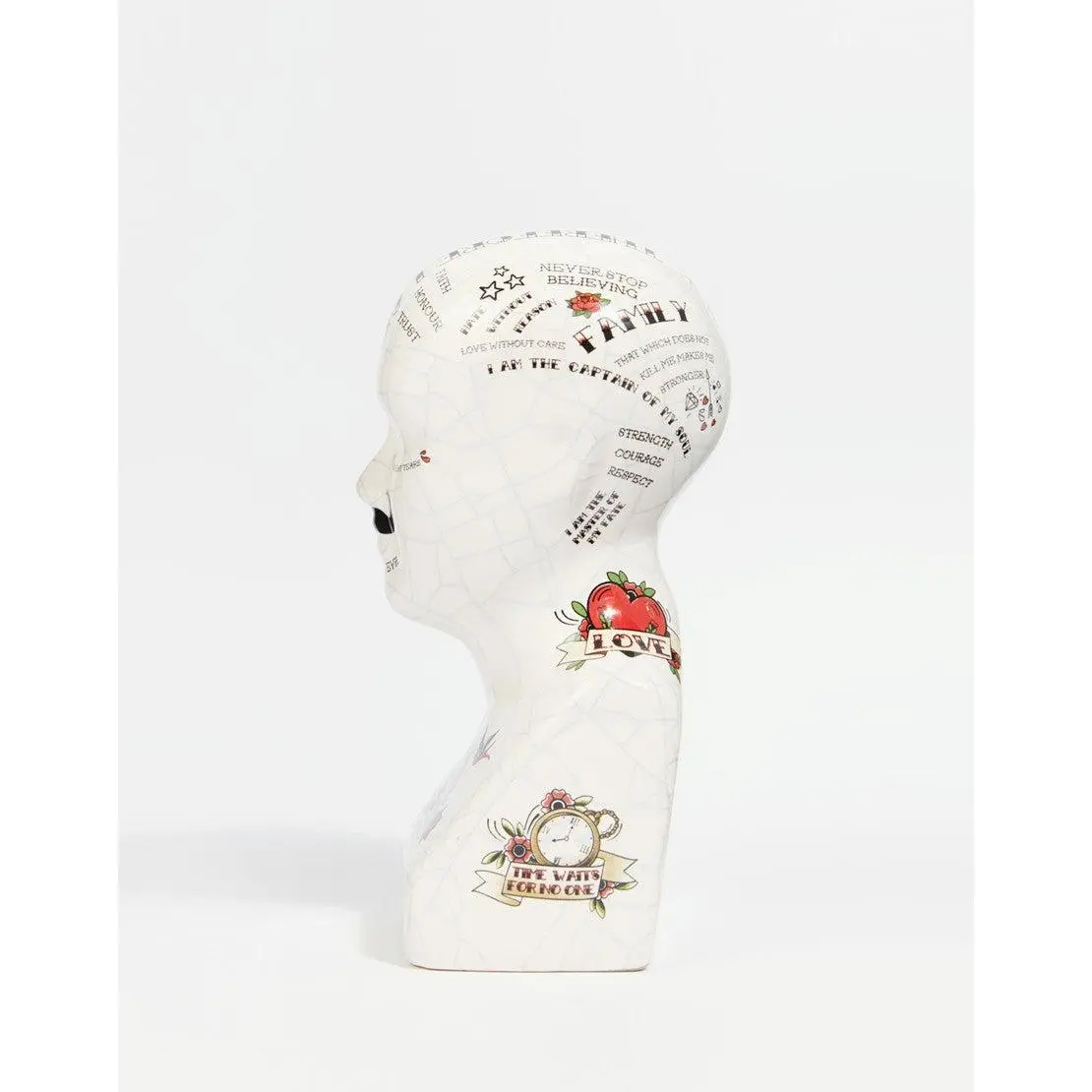 TATTOO PHRENOLOGY SMALL HEAD DECOR Ornament