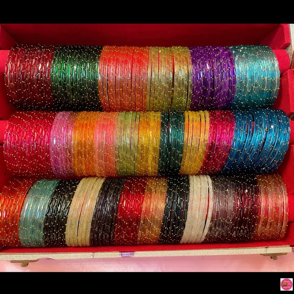 Size 2.6- Rain Drop Glass Bangles in various colours