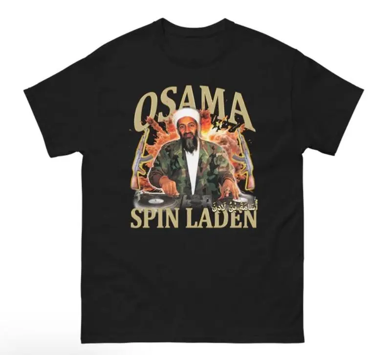 Osama Spin Laden 90s style vintage raptee shirt
