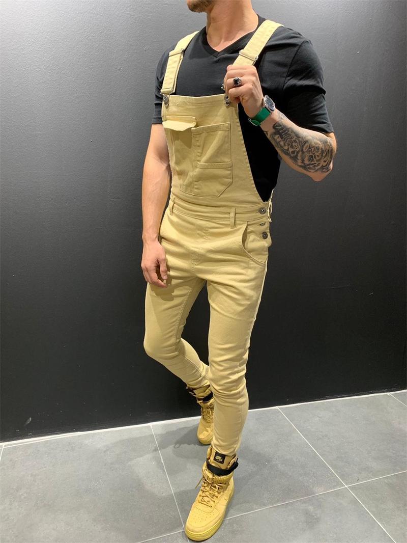 Product Introduction of Camouflage Men's Jumpsuit Multi-pocket Slim Fashion Streetwear Denim Cargo Work Pants Bib Overalls Men High Street Jeans Menswear Trouser 10