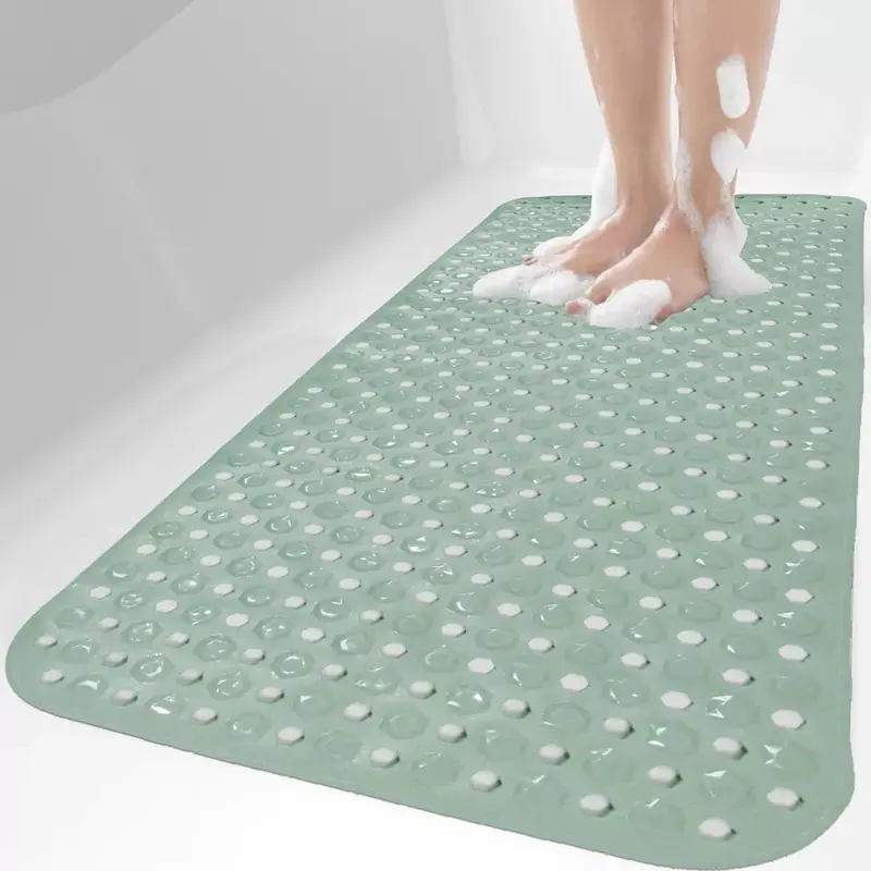 Extra Large Bath Mat Non Slip Bathtub Anti Mold Strong Suction Rubber Shower Mat Household. 4