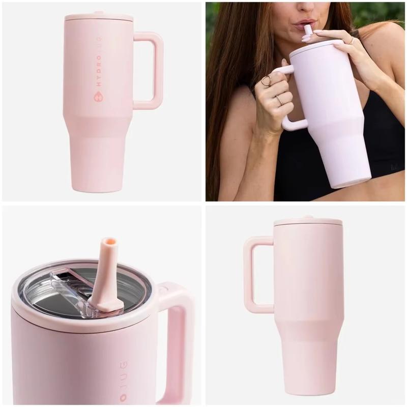 32 oz /40 oz Traveler Straw cap Stainless Steel vacuum insulated Car cup Double wall Hot Ice Travel 4