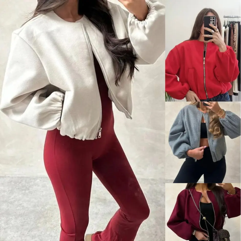 H.O.S Women's Ladies Premium Quality Bomber Jacket (Made in Italy - One Size 6-14)