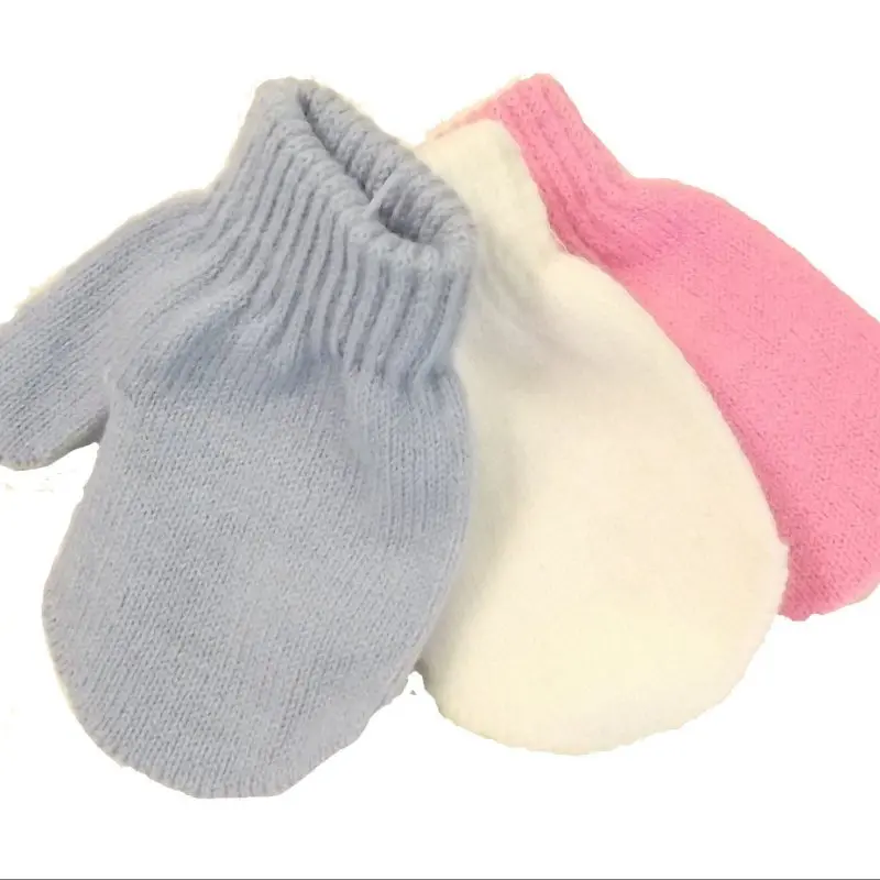 Baby Unisex Mittens Cosy Snug Baby & Infant Winter Gloves White Pink Blue - 13cm