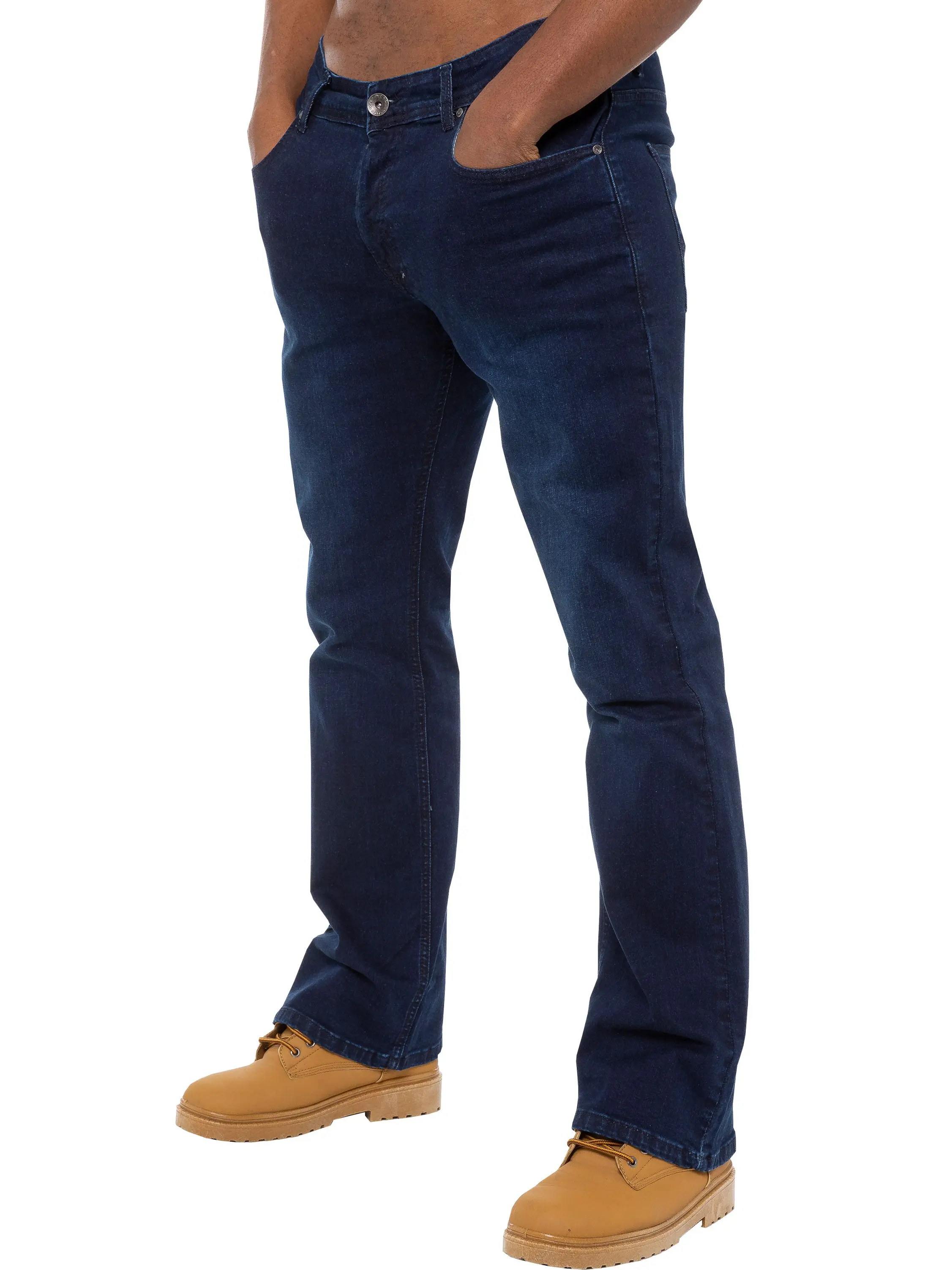 Hugh Bootcut Denim Jeans - Dark Blue