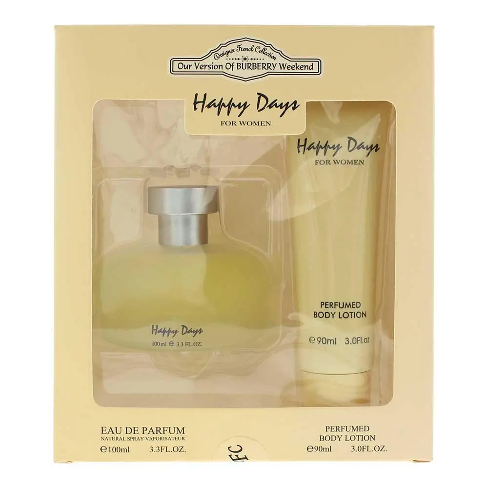 DESIGNER FRENCH COLLECTION happy days eau de parfum 2 pieces gift set