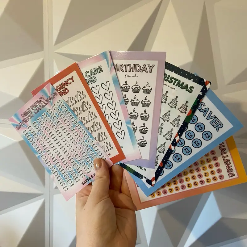 NEW Cash Stuffing Beginner Bundle - Money Savings Challenge Bundle (7 trackers) 0