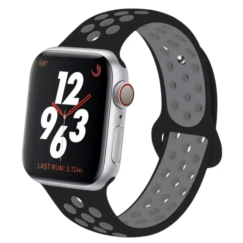 Apple Watch Series 9 8 7 6 5 4 3 2 1 SE Silicone Sport Strap for 38/40/42/44/45mm - Phone & Electronics Accessories - Wearable watchstrap Wristwatch 4
