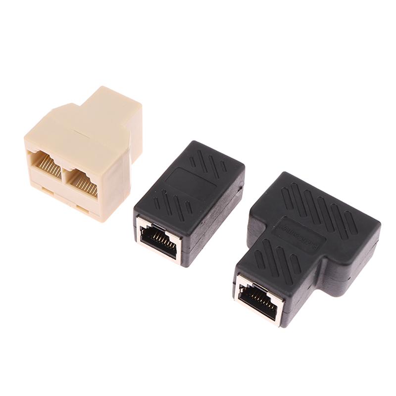 Product Introduction of RJ45 1 To 1/2 LAN Ethernet Network Cable Female Splitter Adapter Connector Splitter Extender Plug Network Tee Head Connection 46