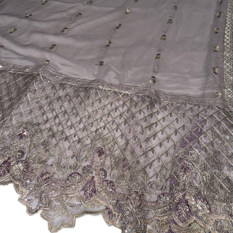 RAYA (EID) Fancy salwar kameez dress 3 piece Pakistani chiffon embroidered heavy stonework wedding edt embellished S-XL 8
