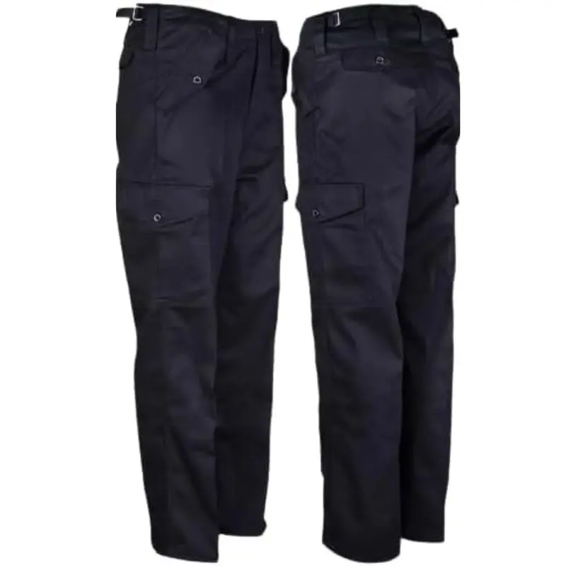 Men's Black Combat Cargo Trouser Pants Multi Pockets Heavy Duty Work Safety Bottoms 0