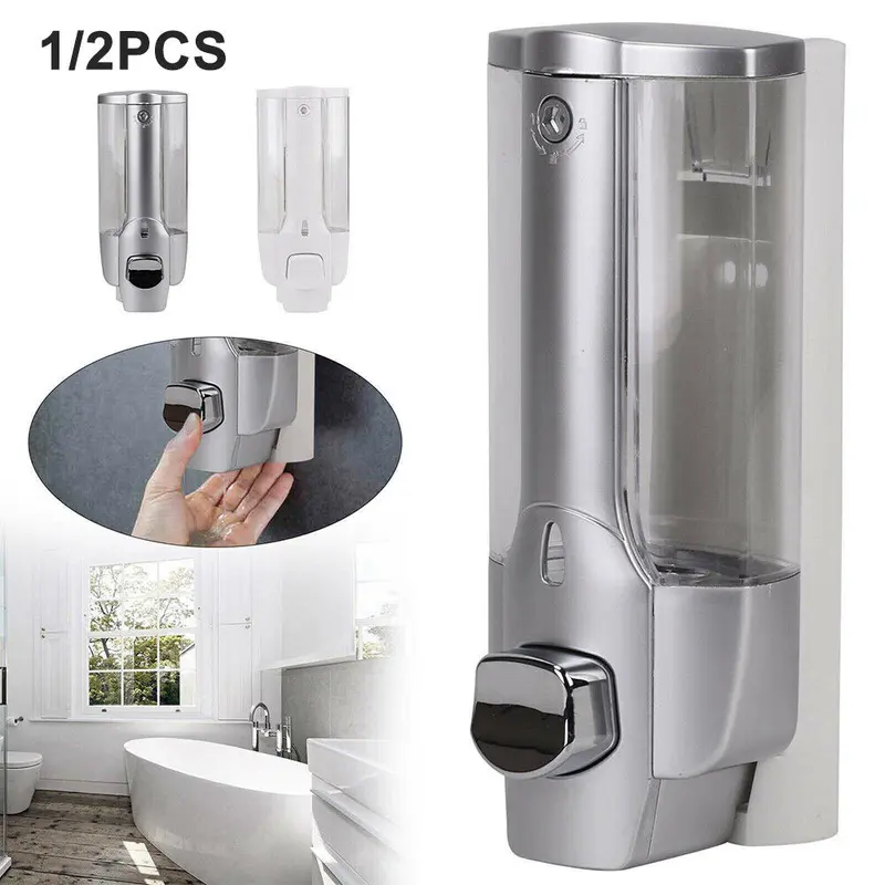 Wall Mounted Bathroom Shower Soap Shampoo Gel Dispenser Pump - 3 Bottles 1050ml 6