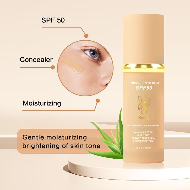 Product Introduction of (2 Counts only £15.99) 4 in 1 Moisturizing Full Coverage Liquid Foundation TrueMatch Color Changing Foundation with Sunscreen Light and Medium Spectrum Makeup Primer for All Skin Types (New and old packaging will be shipped at random) 4