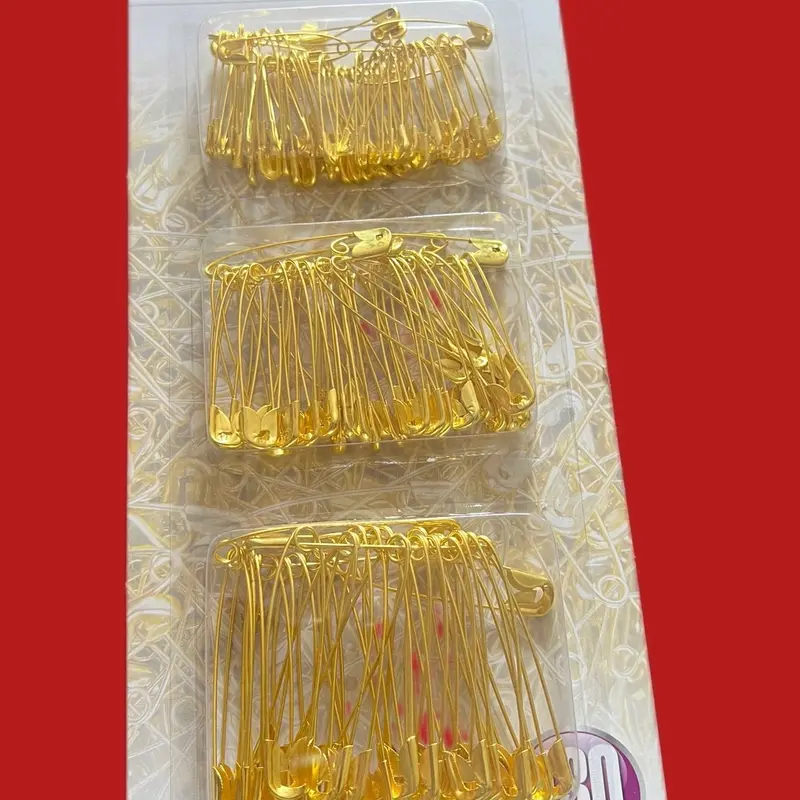 130pcs Gold Safety Pins, 3 Different Sizes, Durable 3