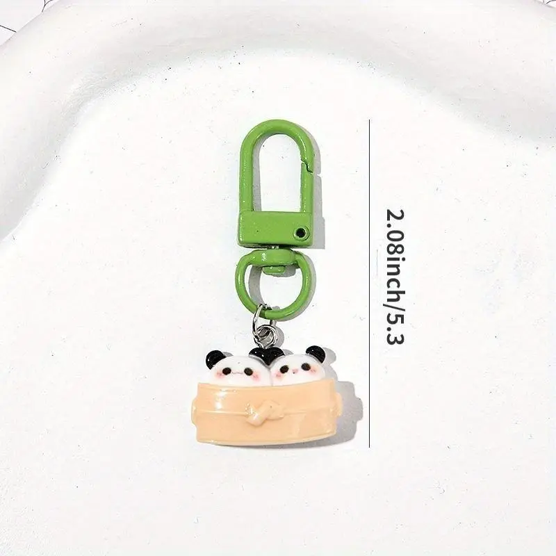 (Giveaway) 1pcs Cute Cartoon Panda Keychains, Aluminum Alloy Uncharged Key Ring Charms for Backpacks, Bags, Perfect Gift for Family and Friends 4