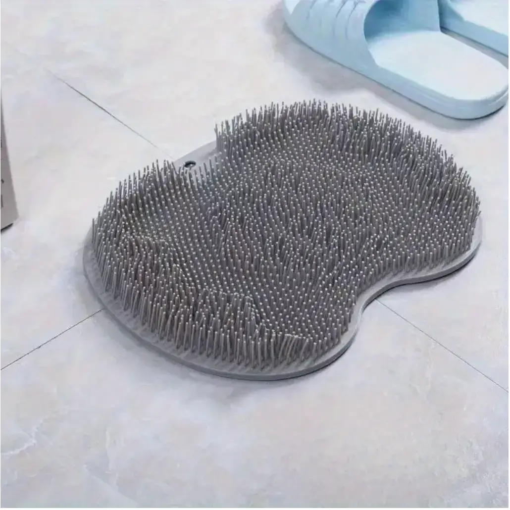 Silicone Foot and Back Massage Shower and Bath Mat GREY. NR22