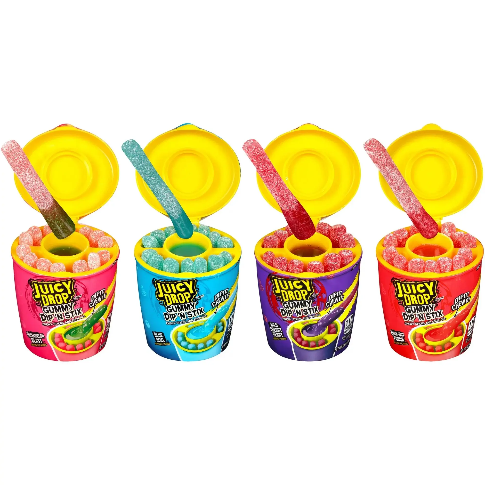 Topps Juice Drop Gummy Dip 'N Stick 3.4oz (96g) Assorted Flavours