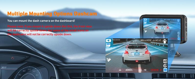 Product Introduction of Dash Cam Front and Rear, Dashcam WiFi/App Control 1080P Car Camera Dash Cam, Dual Lens Dashboard Dash Camera for cars w/ 32GB Card,Night Vision,WDR,G-sensor,Loop Recording,Parking Mode,170 Wide Angle 18