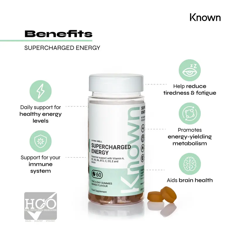 Known Nutrition Supercharged Energy B12 Gummies - Support Energy and Reduce Tiredness 1