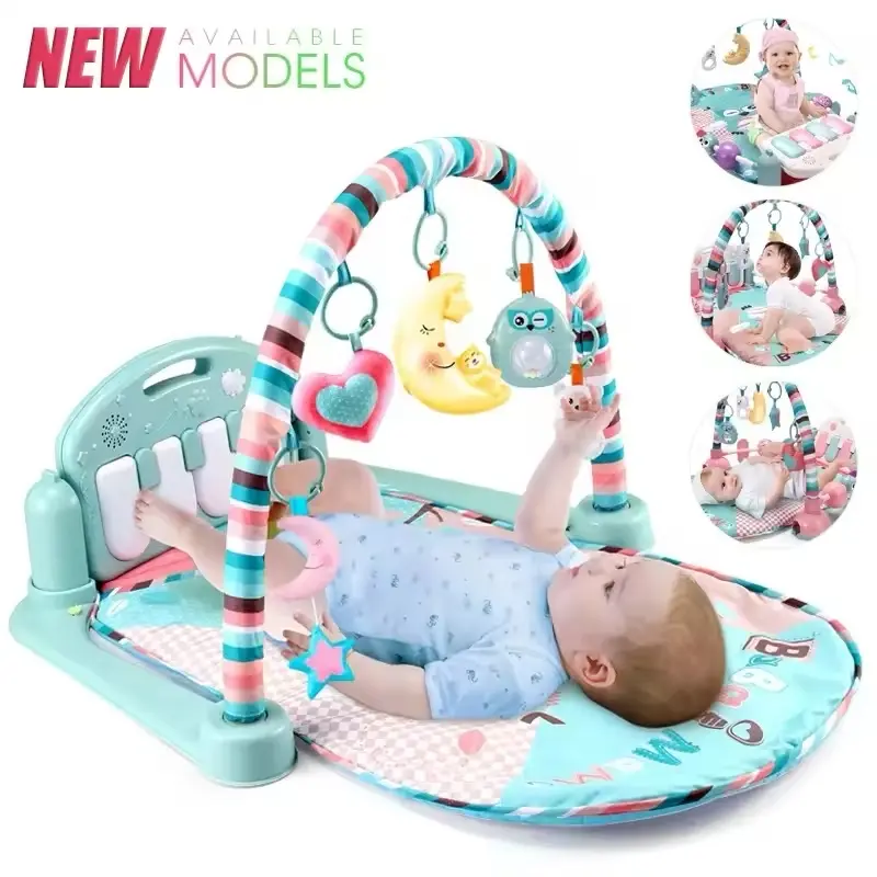 Baby Fitness Stand Music Play Gym Activity Toys Newborn Piano Crawling Blanket Pedal Game Pad Early Education 0-36 Months Gifts + kids + music + toys + piano + accessories + blanket + newborn + kids + gift + game