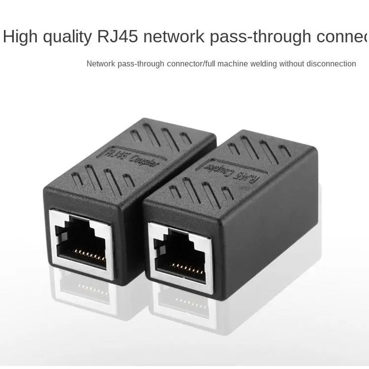 New RJ45 Connector Cat7/6 Ethernet Adapter Gigabit Interface Network Extender Convertor For Extension Cable Female to Female 5