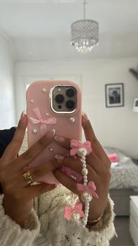 Product Review of Bowknot Decor Phone Case with Faux Pearl Beaded Lanyard, Cute Fashion Phone Protective Case, Full Coverage Shockproof Phone Cover Compatible with iPhone 15 14 13 ProMax from ** 0