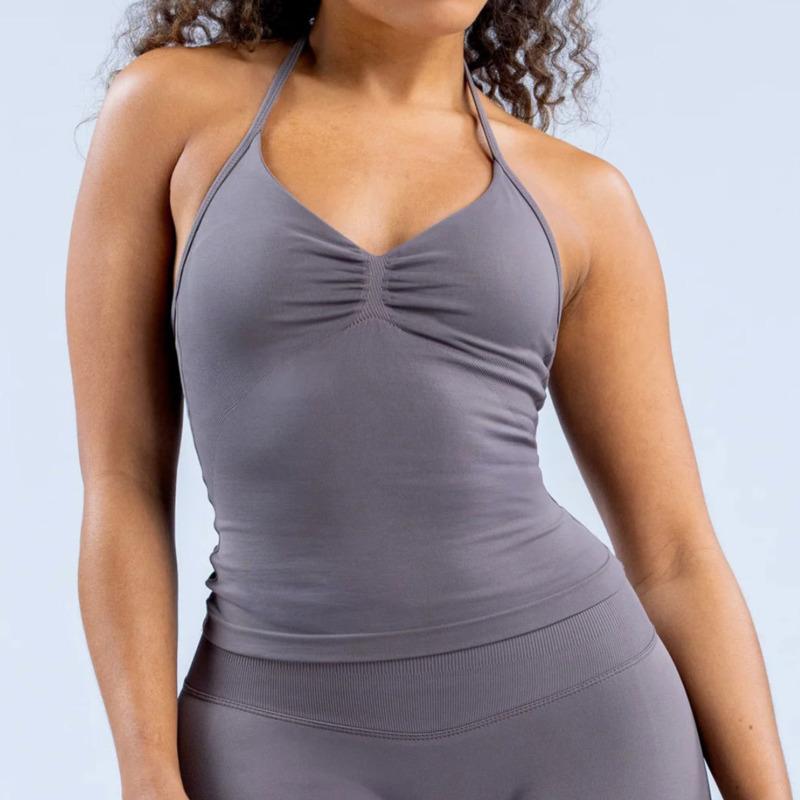 Product Introduction of Yoga Vest Women's Fitness Tank Top Gym Beautiful Open Back Bra Running Workout Halter NCLAGEN Impact Longline Strappy Top Sports 6