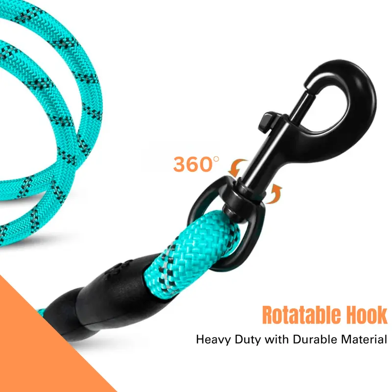 5FT Reflective Dog Leash Rope Braided Pet Leads Strong Training Padded Braided 4